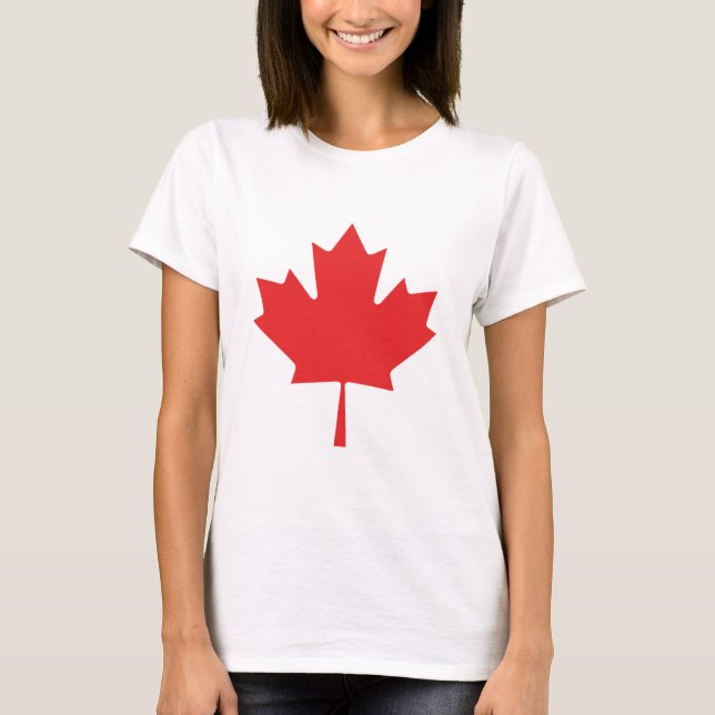 Camiseta con bandera de Canadá - Diseño de Pegatin (Anverso)