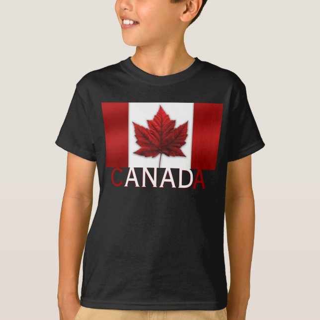 Camiseta con bandera de Canadá para niños niño Org (Anverso)