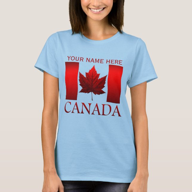 Camiseta con bandera de Canadá personalizada camis (Anverso)