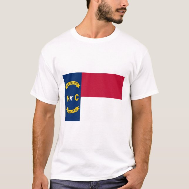 Camiseta con bandera de Carolina del Norte (Anverso)