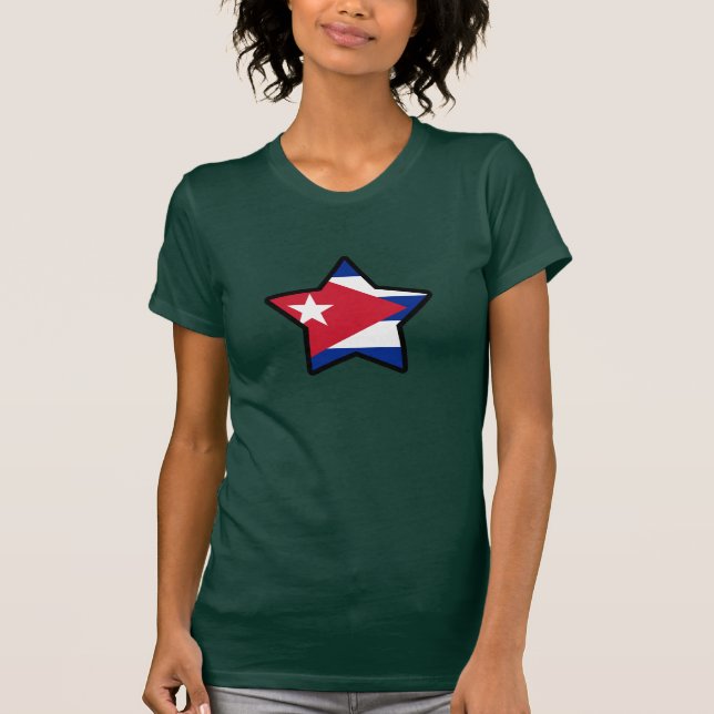 Camiseta con bandera de Cuba (Anverso)