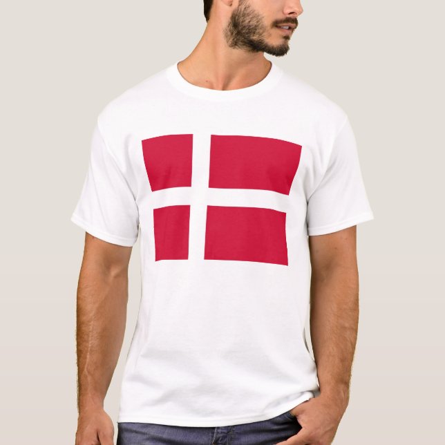 Camiseta con bandera de Dinamarca (Anverso)