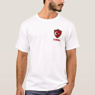 Camiseta con bandera de escudo turca