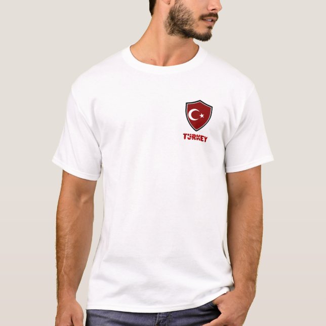 Camiseta con bandera de escudo turca (Anverso)