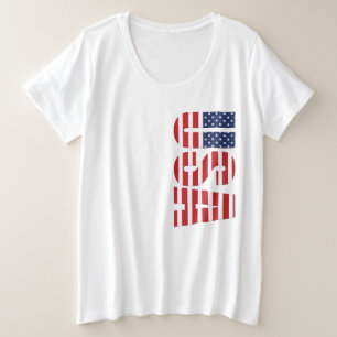 Camiseta con bandera de Estados Unidos de tamaño s