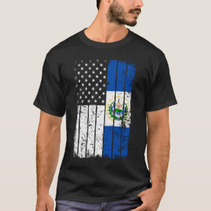 Camiseta con bandera de Estados Unidos salvadoreña