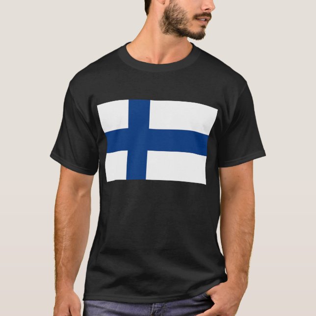 Camiseta con bandera de Finlandia (Anverso)