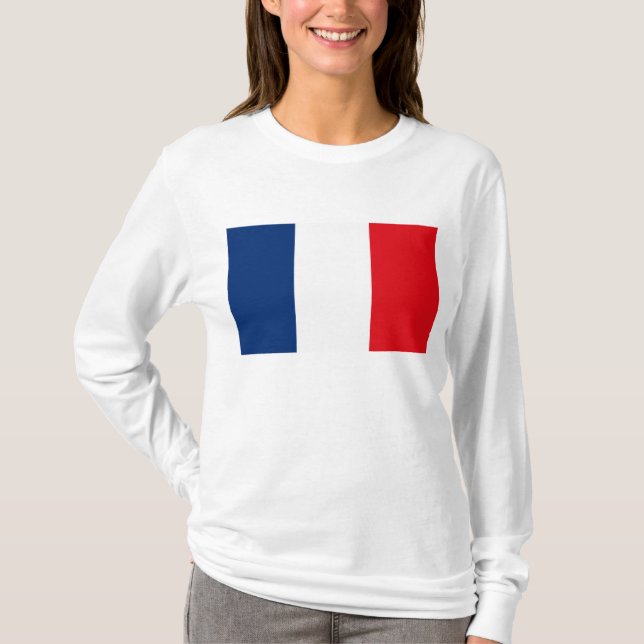 Camiseta con bandera de Francia (Anverso)