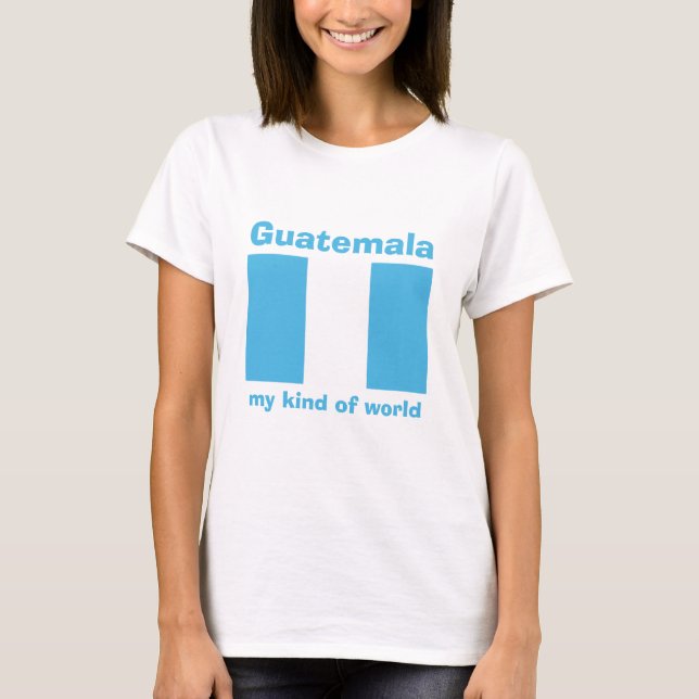 Camiseta con bandera de Guatemala + mapa + texto (Anverso)