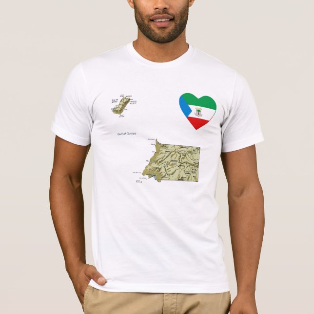 Camiseta con bandera de Guinea Ecuatorial (Anverso)