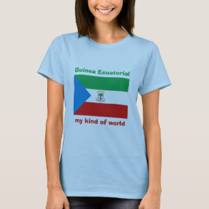 Camiseta con bandera de Guinea Ecuatorial + Mapa +