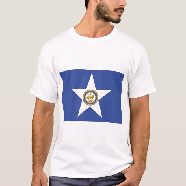 Camiseta con bandera de Houston City, Texas, Estad (Anverso)