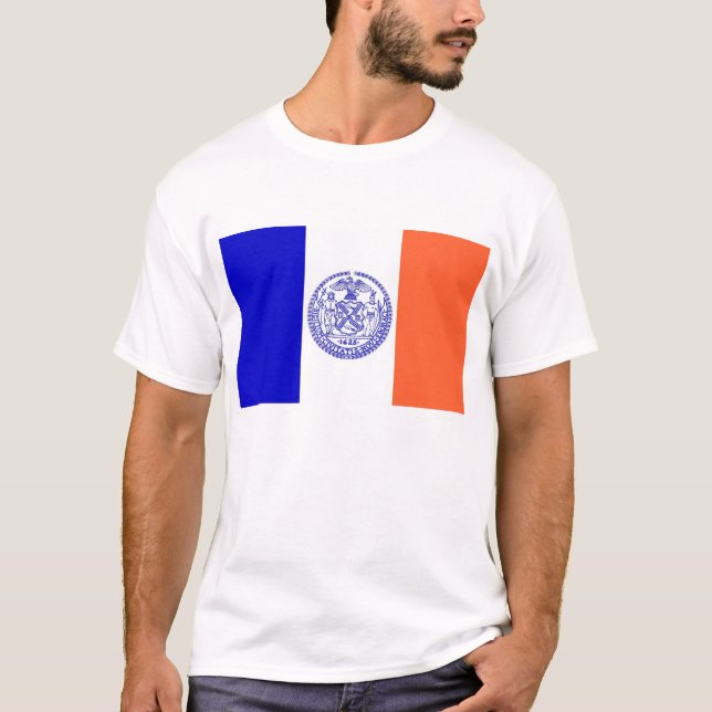 Camiseta con bandera de la ciudad de Nueva York EE (Anverso)