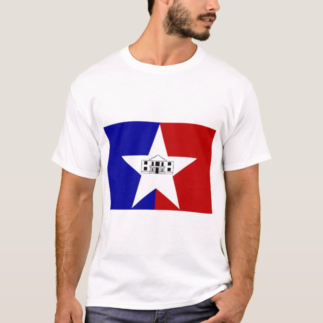 Camiseta con bandera de la ciudad de San Antonio,  (Anverso)