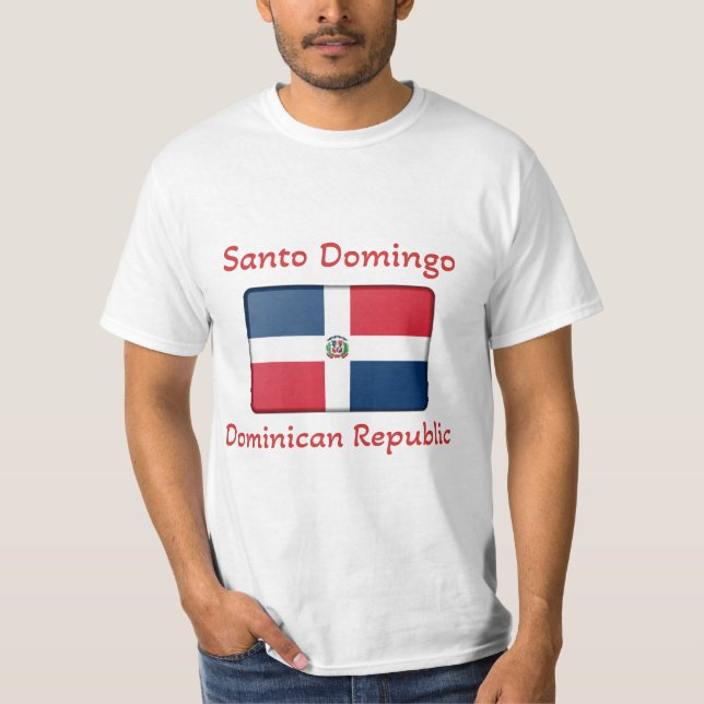 Camiseta con bandera de la República Dominicana en (Anverso)