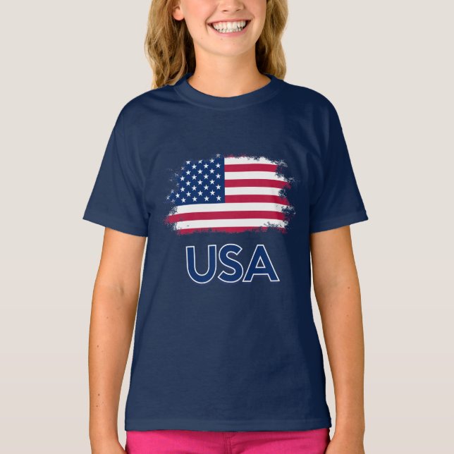 Camiseta con bandera de los Estados Unidos (Anverso)