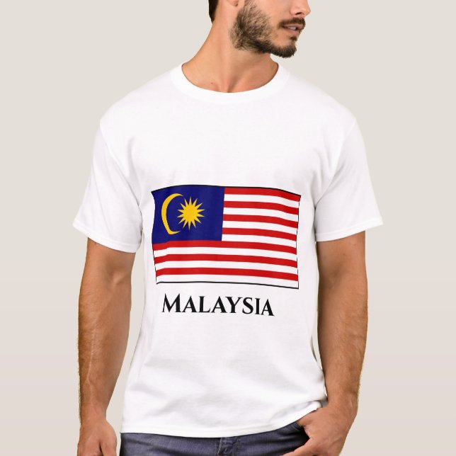 Camiseta con bandera de Malasia (Anverso)