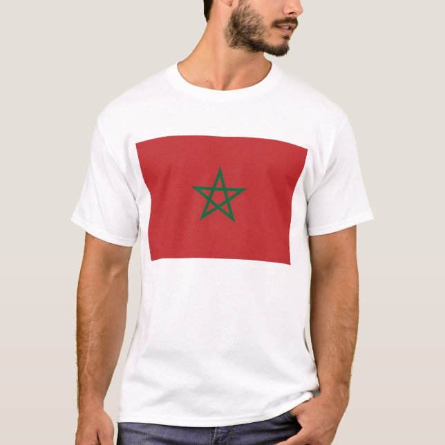 Camiseta con bandera de Marruecos (Anverso)