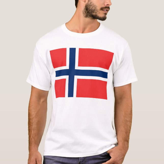 Camiseta con bandera de Noruega (Anverso)