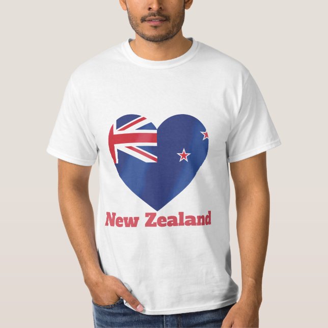 Camiseta con bandera de Nueva Zelanda (Anverso)