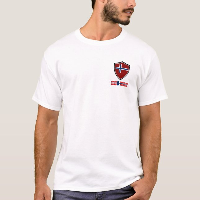 Camiseta con bandera de protección noruega (Anverso)