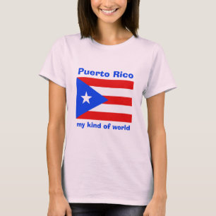 Camiseta con bandera de Puerto Rico + mapa + texto