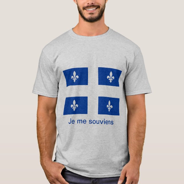 Camiseta con bandera de Quebec (Anverso)