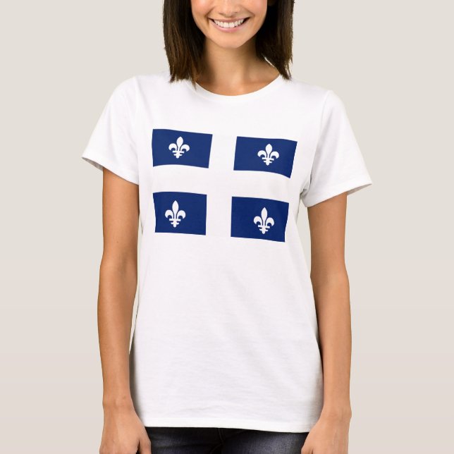 Camiseta con bandera de Quebec (Anverso)