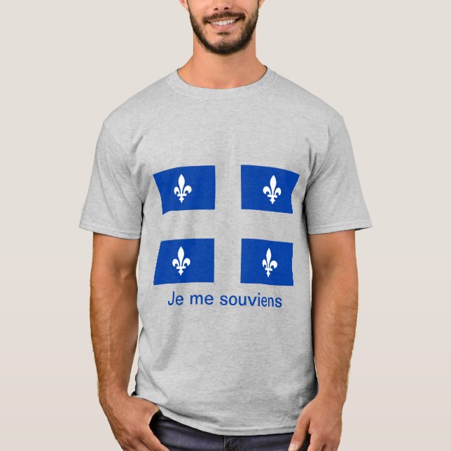 Camiseta con bandera de Quebec  (Anverso)