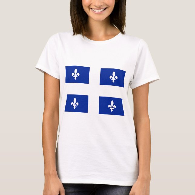 Camiseta con bandera de Quebec, Canadá (Anverso)