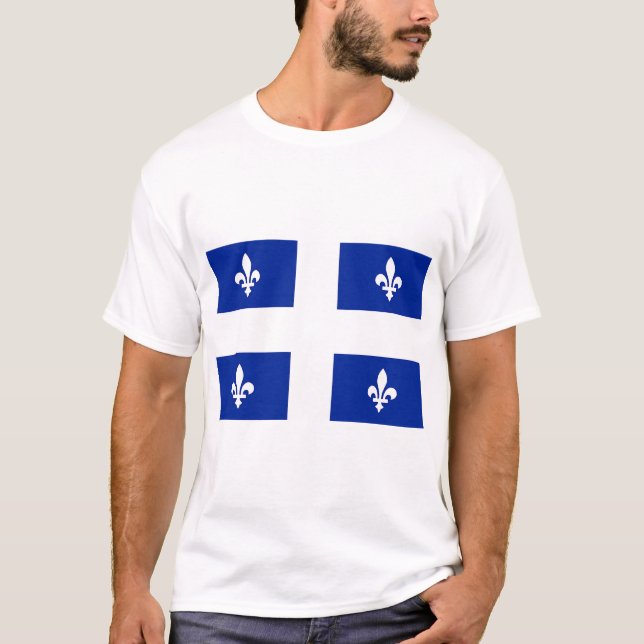 Camiseta con bandera de Quebec, Canadá (Anverso)