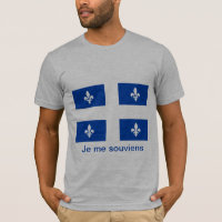 Camiseta con bandera de Quebec - sin fondo
