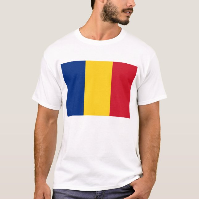 Camiseta con bandera de Rumania (Anverso)