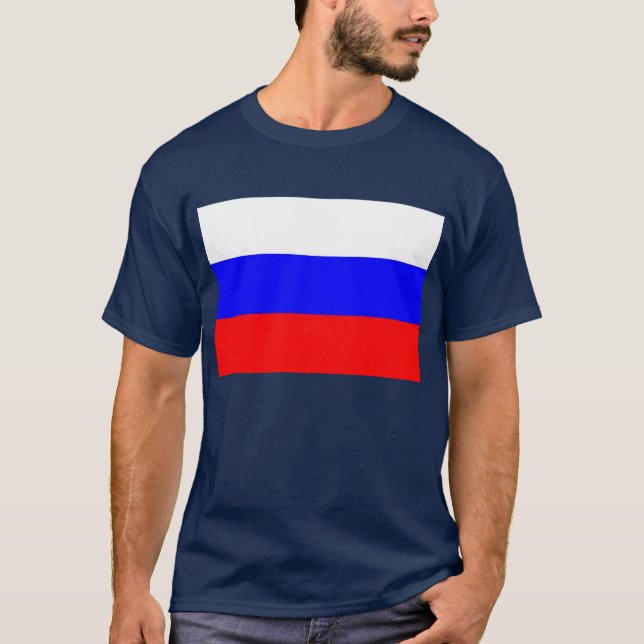 Camiseta con bandera de Rusia (Anverso)