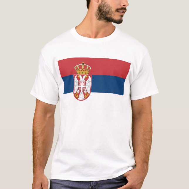 Camiseta con bandera de Serbia (Anverso)