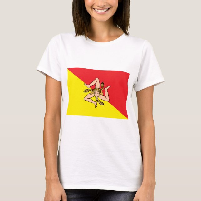 Camiseta con bandera de Sicilia, Italia (Anverso)
