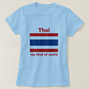 Camiseta con bandera de Tailandia + mapa + texto