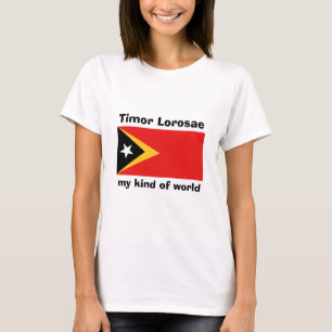 Camiseta con Bandera de Timor Oriental + Mapa + Te
