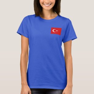 Camiseta con bandera de Turquía y mapa