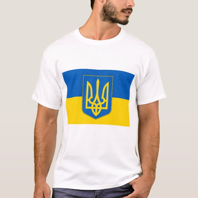 Camiseta con bandera de Ucrania (Anverso)