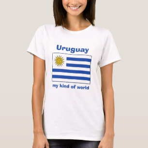 Camiseta con bandera de Uruguay + mapa + texto