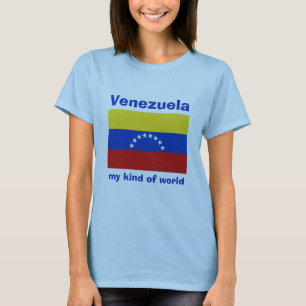 Camiseta con bandera de Venezuela + mapa + texto