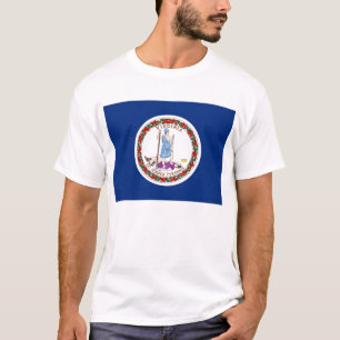 Camiseta con bandera de Virginia State USA