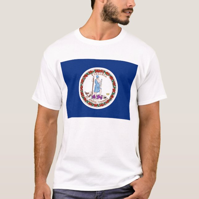 Camiseta con bandera de Virginia State USA (Anverso)