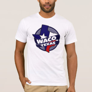 camiseta con bandera de Waco Texas rota