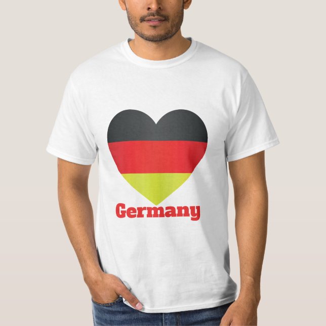 Camiseta con bandera del corazón de Alemania (Anverso)