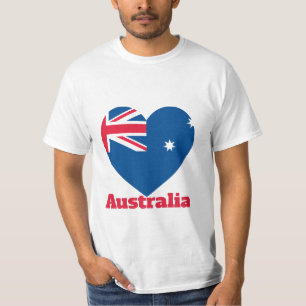 Camiseta con bandera del corazón de Australia