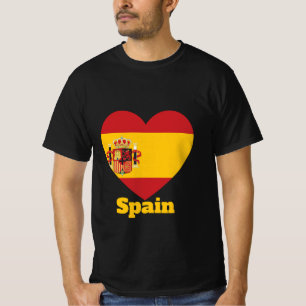 Camiseta con bandera del corazón de España