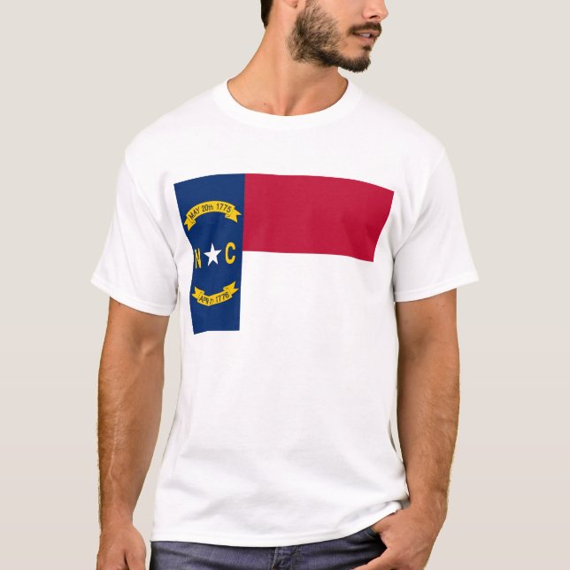 Camiseta con bandera del estado de Carolina del No (Anverso)