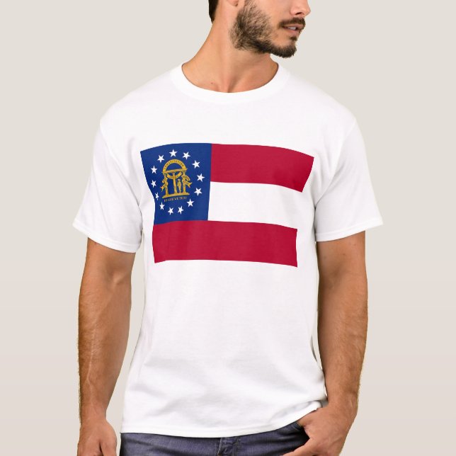 Camiseta con bandera del estado de Georgia EE.UU. (Anverso)